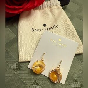 NWT Kate Spade That Sparkle Yellow Drop Earrings